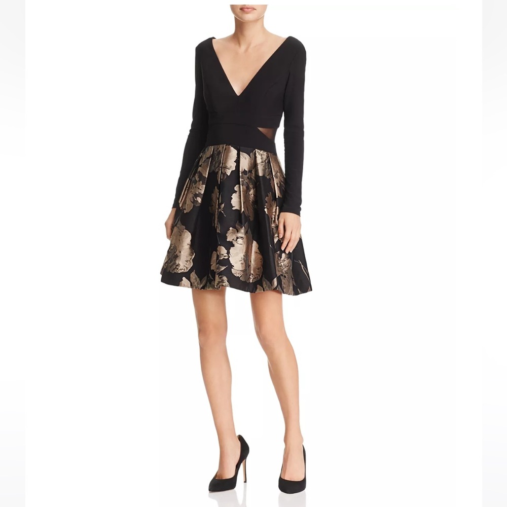 Avery G Brocade Party-Skirt Dress Size 4